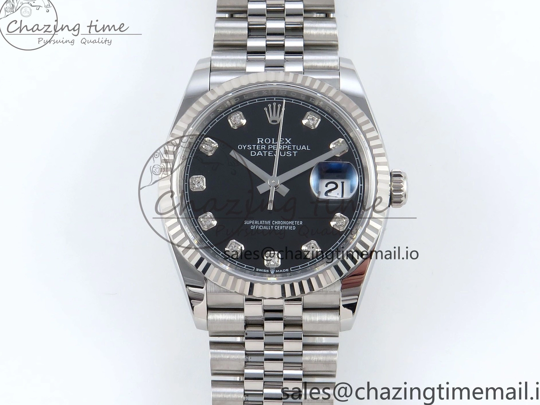 36 A3235 Jubilee 126234 EWEF Dial Best Black DateJust Diamonds Bracelet Edition on 0227